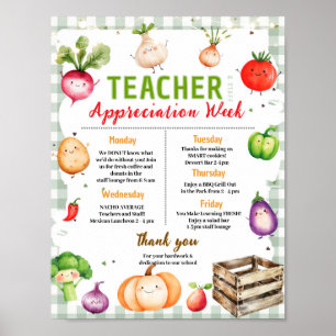 Farmer market Teacher Appreciation Week Itinerary Poster