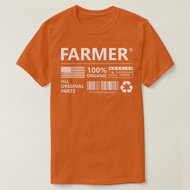 Farmer Marking Farming Funny Farm  T-Shirt (Design Front)