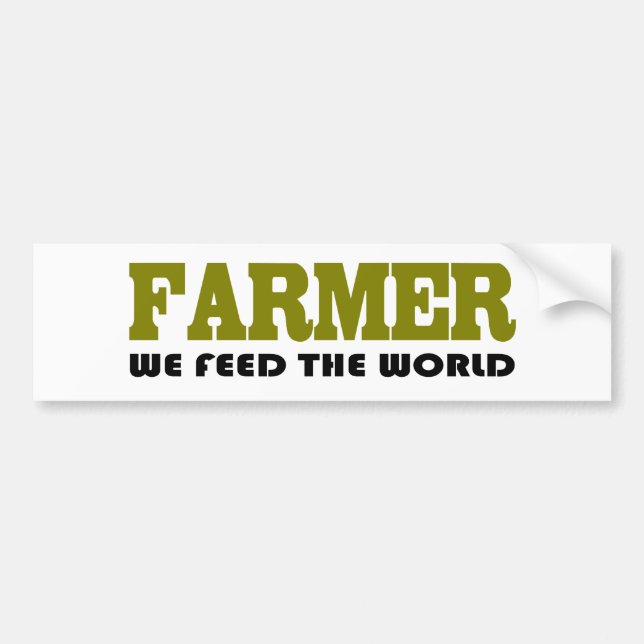 Farmer Occupation Bumper Sticker (Front)