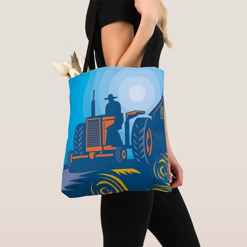 Farmer On A Tractor Tote Bag