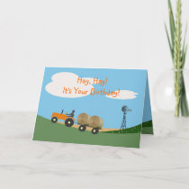 Farmer on Tractor Birthday Card