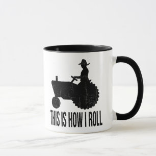 Farmer on  Tractor This is How I ROLL Mug