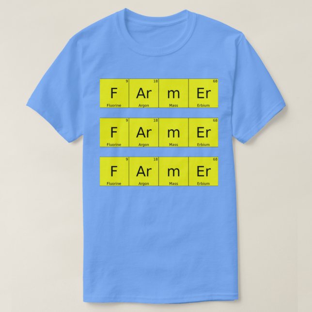 Farmer Periodic Table Funny Farmer Gift Perfect Gi T-Shirt (Design Front)