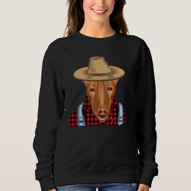 Farmer Pharaoh Hound Farming Dog Sweatshirt (Front)
