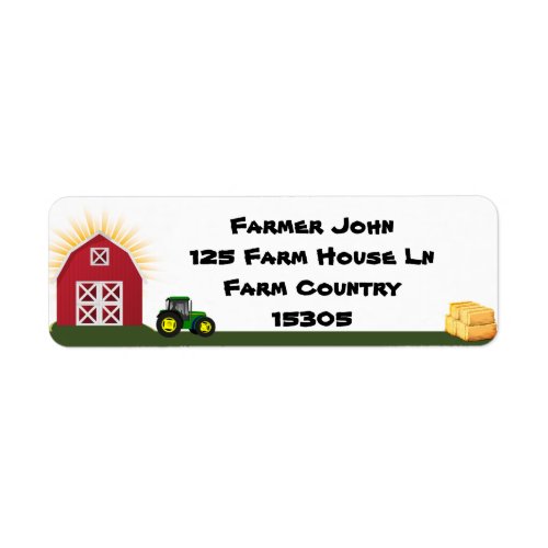 Farmer Return Address Label