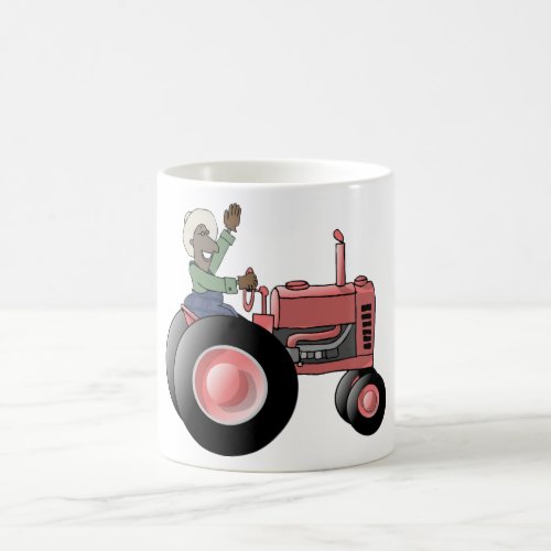 Farmer Riding A Tractor Coffee Mug