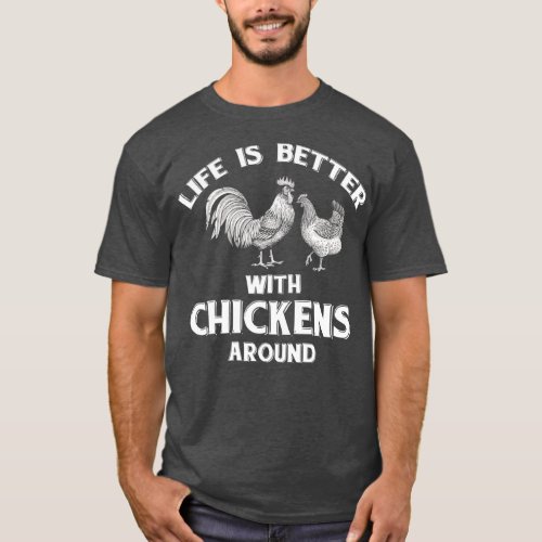 Farmer Rooster Hen Birds Chicken T_Shirt