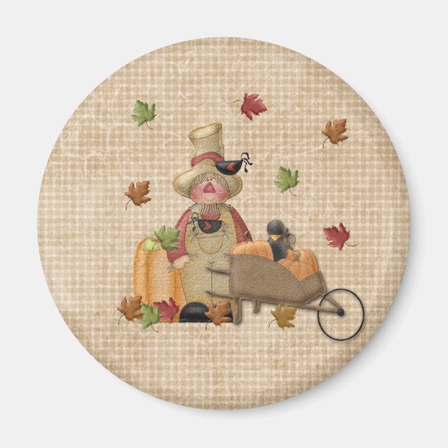 Farmer Scarecrow Magnet (Front)