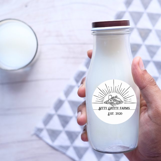 Farmer Small Business Product Rancher Classic Round Sticker (Creator Uploaded)