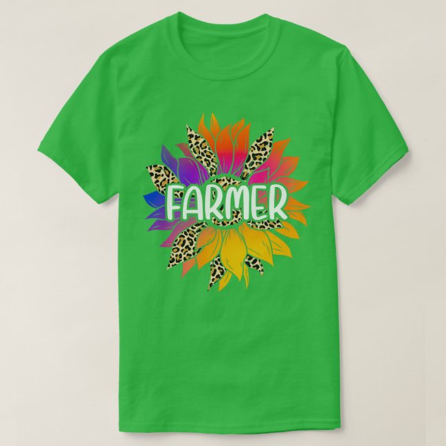 Farmer Sunflower  T-Shirt (Design Front)