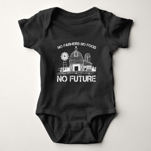 Farmer Support Proud Agriculture Food Farming Baby Bodysuit