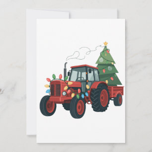 Farmer Tractor Xmas Lighting Tractor Christmas   Announcement