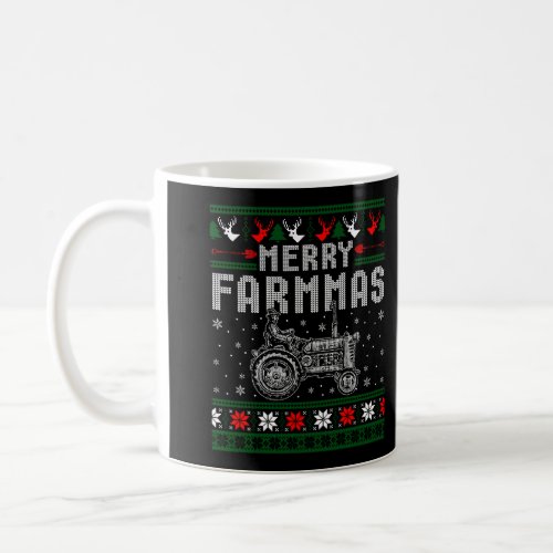 Farmer Ugly Christmas Merry Farmmas Xmas Sweater Coffee Mug