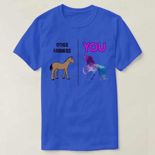 Farmer Unicorn  T-Shirt (Design Front)