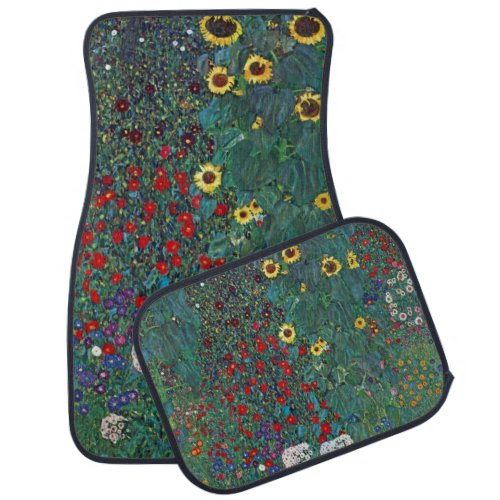 Farmergarden w Sunflower by Klimt Vintage Flowers Car Floor Mat