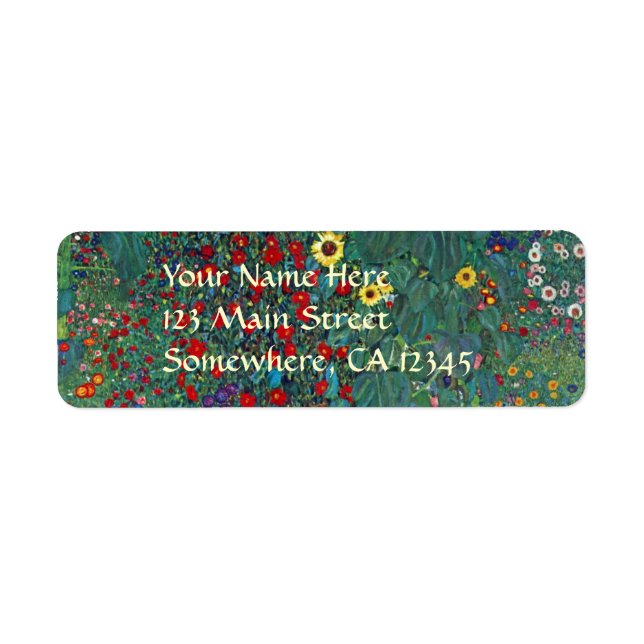 Farmergarden w Sunflower by Klimt, Vintage Flowers Label (Front)