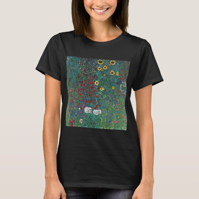 Farmergarden w Sunflower by Klimt, Vintage Flowers T-Shirt (Front)