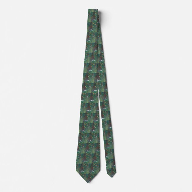 Farmergarden w Sunflower by Klimt, Vintage Flowers Tie (Front)