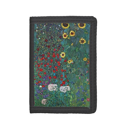 Farmergarden w Sunflower by Klimt Vintage Flowers Tri_fold Wallet