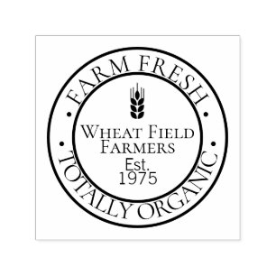 Farmers 100 Percent Organic Food Self-inking Stamp