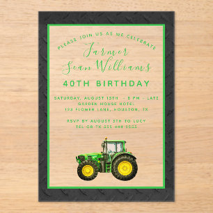 Farmer's 40th Birthday Party Invitation
