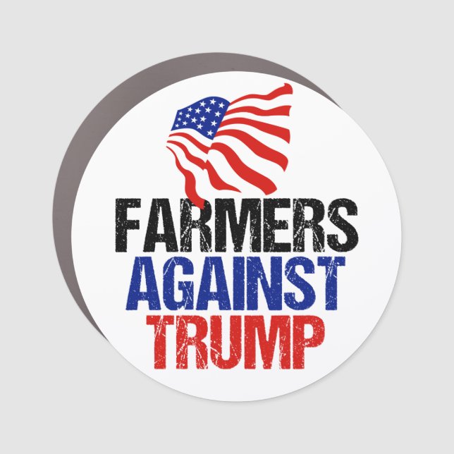 Farmers Against Trump 2024 Election Car Magnet (Front)