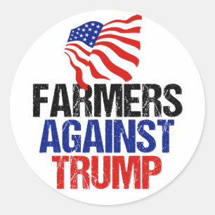Farmers Against Trump 2024 Election Classic Round Sticker