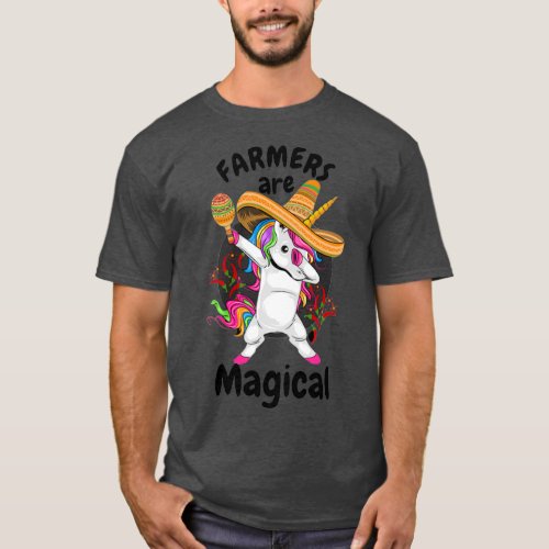 Farmers Are Magical Farmer Unicorn Gift  T_Shirt