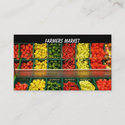 Farmers Market Business Card Template