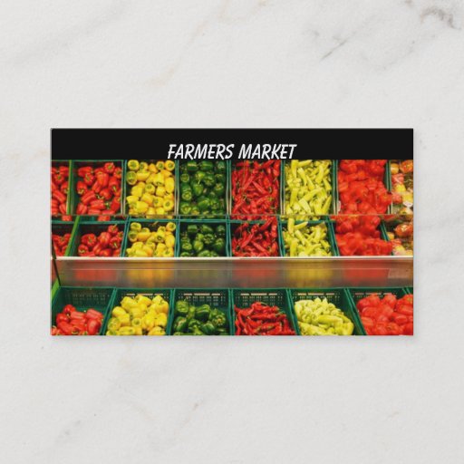 Customizable Farmers Market Business Card Template