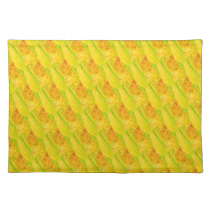 Farmer's Citrus Yellow Botantical Art Cloth Placemat