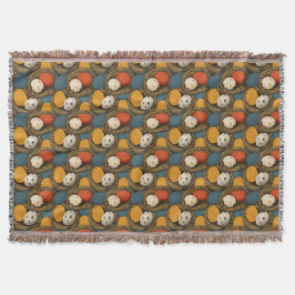 Farmer's Colorful Spotted Hen Eggs Throw Blanket