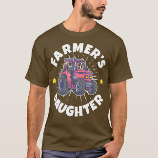 Farmers Daughter Farming Tractor T-Shirt
