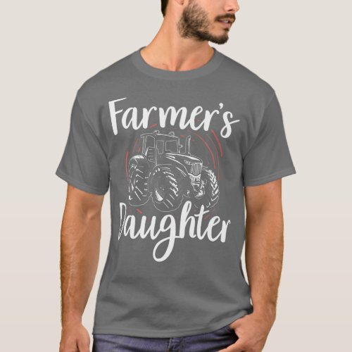 Farmers Daughter I Farming Ranch Girl Premium T_Shirt