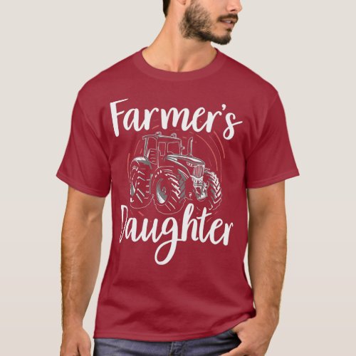 Farmers Daughter I Farming Ranch Girl T_Shirt