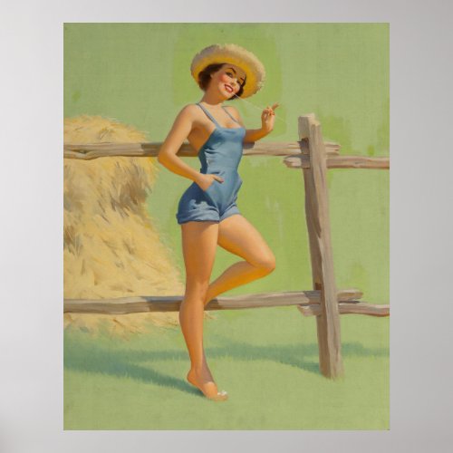 Farmers Daughter Pinup Poster