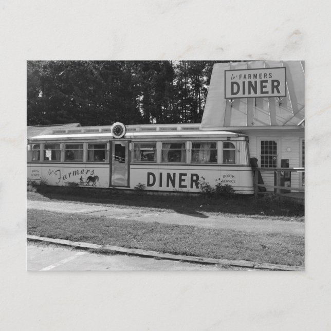 Farmer's Diner Vermont Black & White - Postcard (Front)