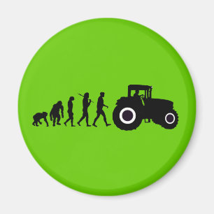 Farmers Evolution of Farming Farm Tractor Drivers Magnet