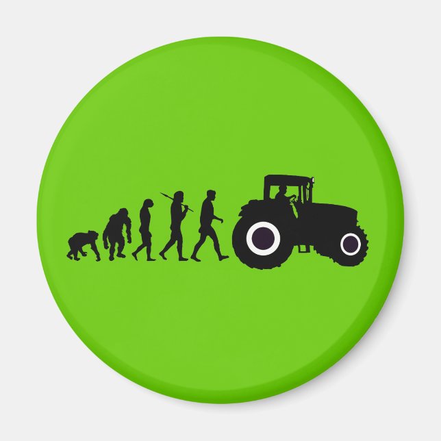Farmers Evolution of Farming Farm Tractor Drivers Magnet (Front)