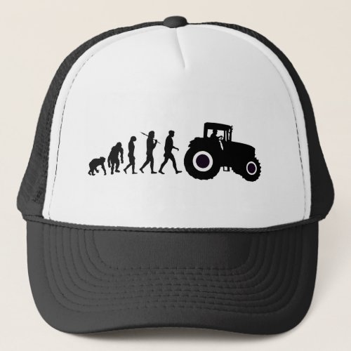 Farmers Evolution of Farming Farm Tractor Drivers Trucker Hat