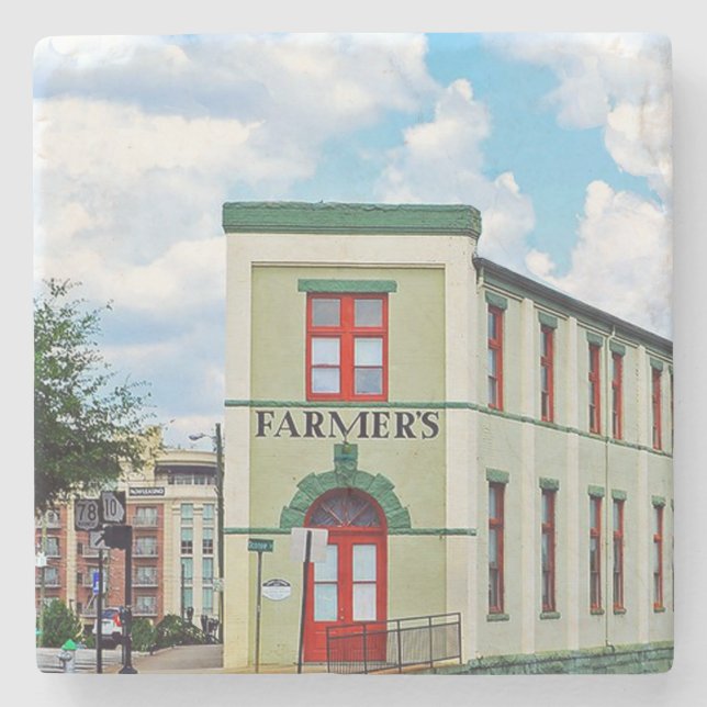 Farmer's Exchange, Athens, Georgia Stone Coaster (Front)