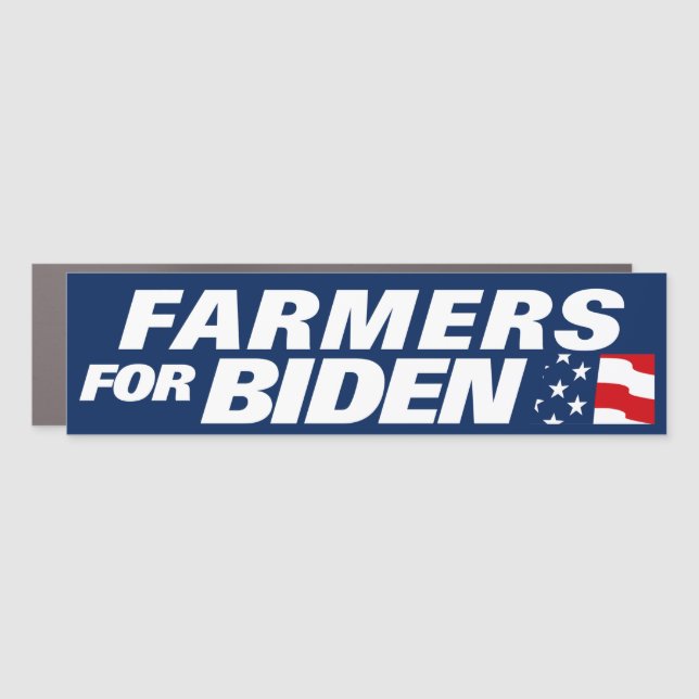 Farmers for Biden 2024 Bumper Car Magnet (Front)