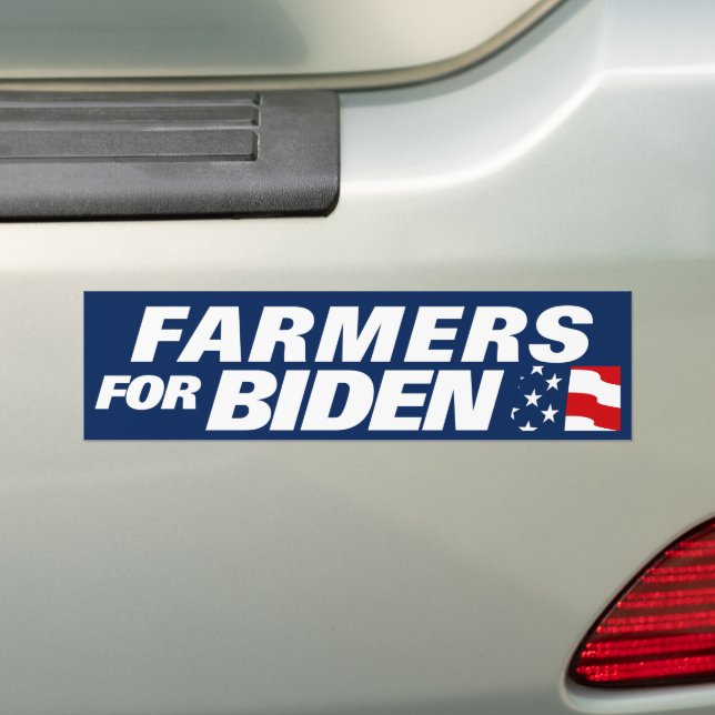 Farmers for Biden 2024 Bumper Sticker (On Car)