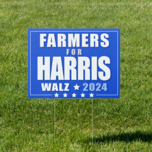 Farmers for Harris Walz 2024 Sign