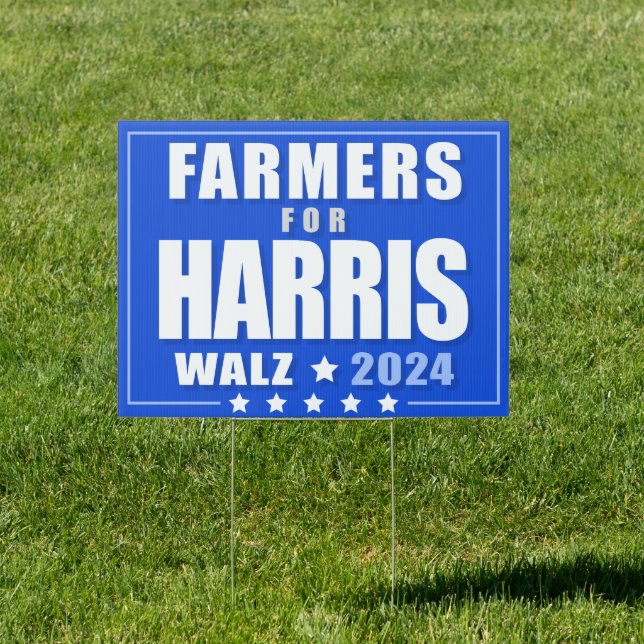 Farmers for Harris Walz 2024 Sign (Insitu)
