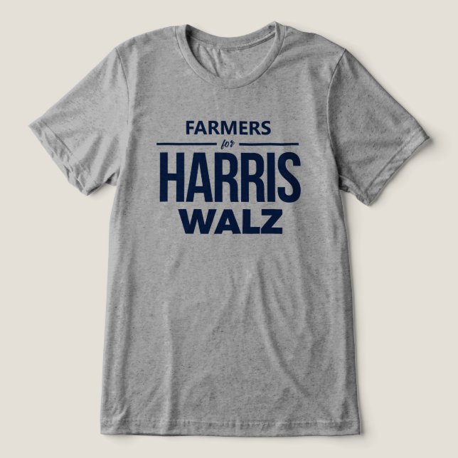 Farmers for Harris Walz Tri-Blend Shirt (Design Front)