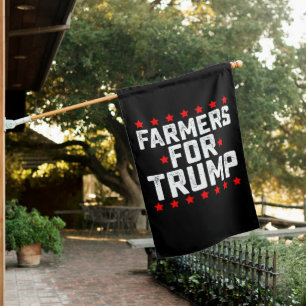 Farmers for Trump Presidential Election Vintage House Flag