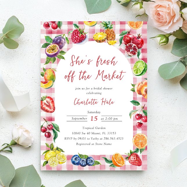 Farmers Fresh off Market Bridal Shower Invitation (Creator Uploaded)
