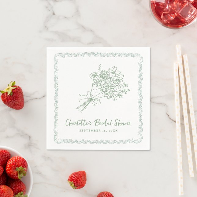 Farmers Fresh Off the Market Bridal Shower Napkins (Insitu)