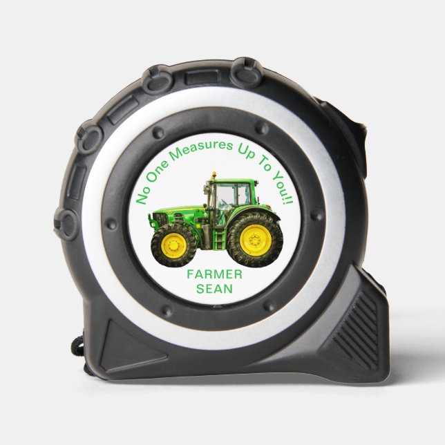 Farmer's Green Tractor Tape Measure (Front)
